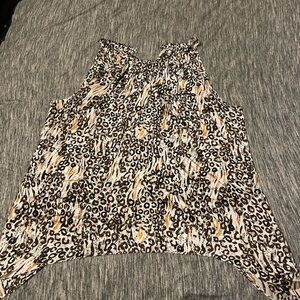 Animal Printed Silk Blouse